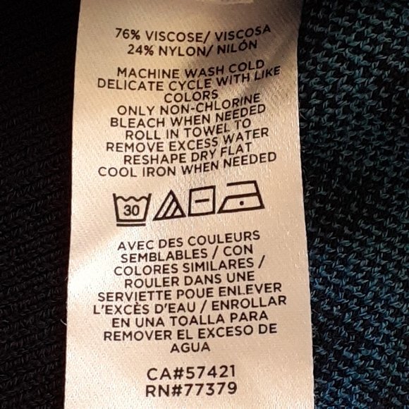 Ann Taylor Leopard Print Raglan Sleeve Sweater Blue Size XL - Picture 8 of 9